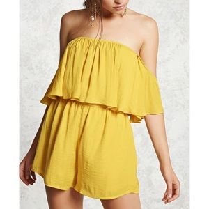 Yellow off the shirt romper